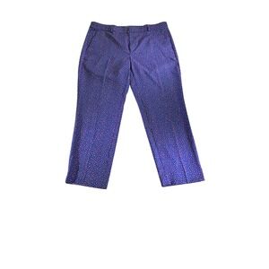 Banana Republic Avery Women's Blue Red Print Career‎ Casual Dress Pants
